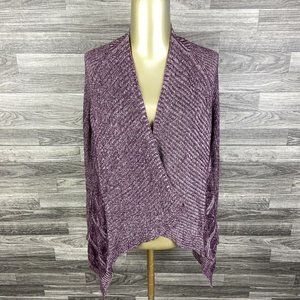 MOTH by ANTHROPOLOGIE Purple Cashmere Blend Knit Cardigan Sweater Women's Size S
